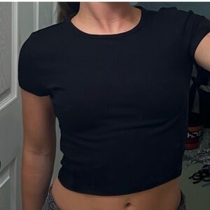 Classic Black Women's Crop Top